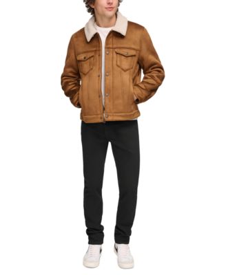 Levi's - Men's Relaxed-Fit Faux-Shearling Trucker Jacket