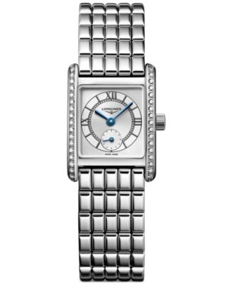 Longines - Women's Swiss Mini DolceVita Diamond (1/2 ct. t.w.) Stainless Steel Bracelet Watch 22x29mm