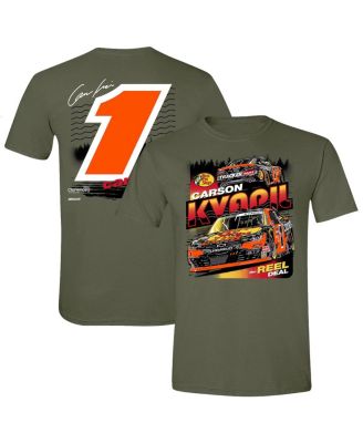 JR Motorsports Official Team Apparel - Men's Green Carson Kvapil Bass Pro Shops Car T-Shirt