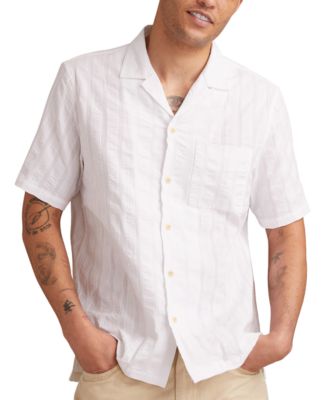 Lucky Brand - Men's Short Sleeve Seersucker Button-Front Camp Shirt