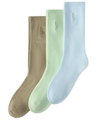 Polo Ralph Lauren - Men's 3-Pk. Mineral Wash Crew Socks