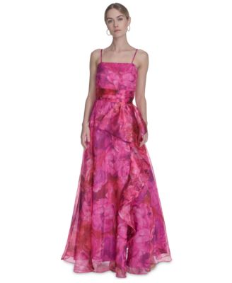 Eliza J - Women's Square-Neck Sleeveless Organza Gown
