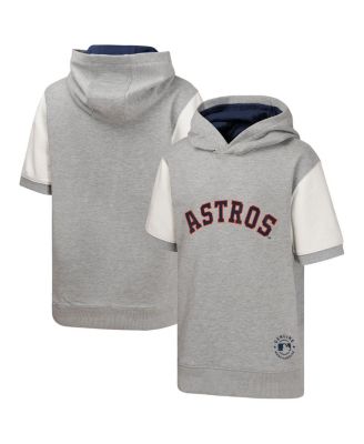 Outerstuff - Big Boys and Girls Heather Gray Houston Astros Line Up Short Sleeve Pullover Hoodie