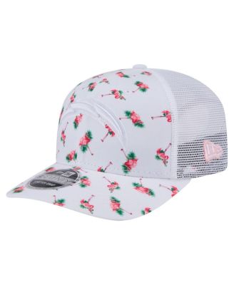 New Era - Men's White Los Angeles Chargers Adventure Flamingo Pattern 9SEVENTY Stretch snap Hat