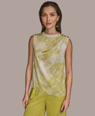 Donna Karan New York - Petite Shoulder-Button Sleeveless Top