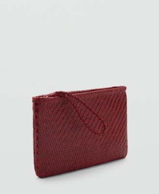 MANGO - Women's Braided Leather Clutch