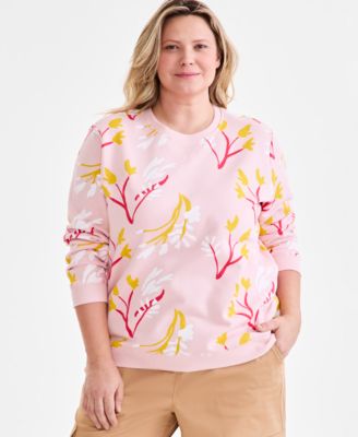 Style & Co - Plus Size Printed Fleece Sweatshirt