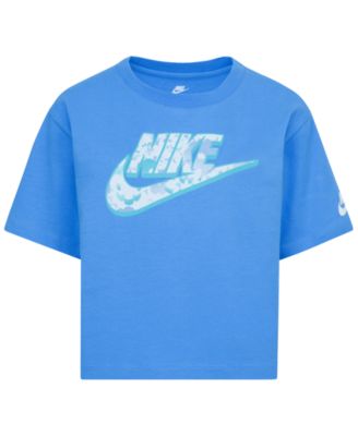 Nike - Little Girls Flow-Ral Relaxed Blue Beyond T-Shirt