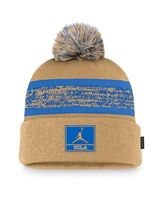 Jordan - Men's Khaki UCLA Bruins On-Field Peak Cuffed Knit Hat with Pom