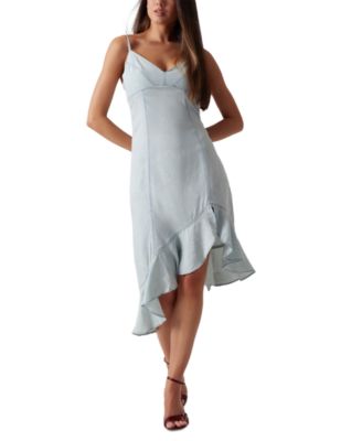 GUESS - Women's Francisca Asymmetrical Ruffled-Hem Dress