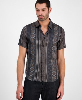 GUESS - Men's Mosaic Stripe Shirt