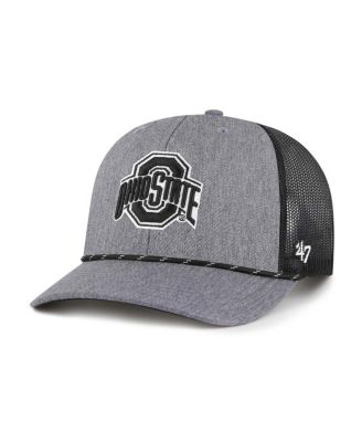 '47 Brand - Mens Gray Ohio State Buckeyes Carbon Rope Adjustable Hat