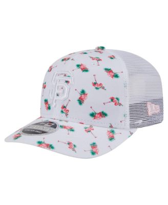 New Era - Men's White San Francisco Giants Flamingo Mesh Back 9SEVENTY Stretch-Snap Hat