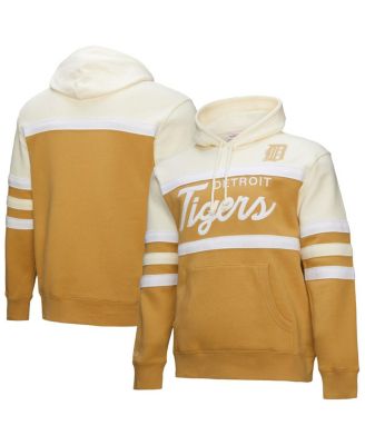 Mitchell & Ness - Men's Tan/Cream Detroit Tigers Head Coach Pullover Hoodie