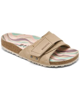 Birkenstock - Women's Oita Nubuck-Suede Leather Printed Footbed Sandals from Finish Line